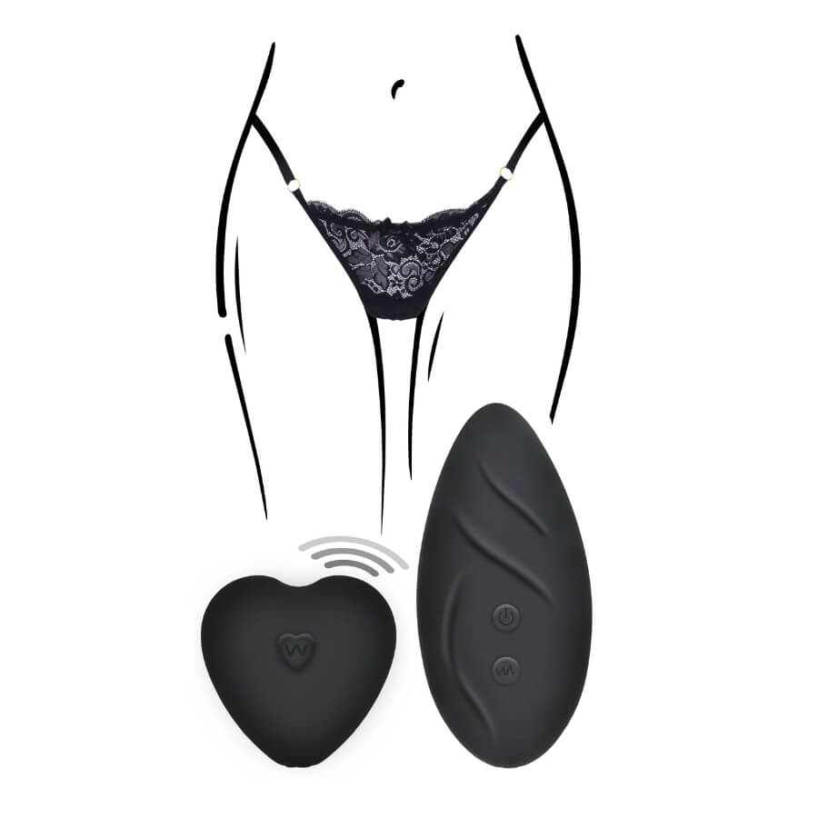 Tanga Vibrat Ria Wireless Divine Preto My Sex Shop