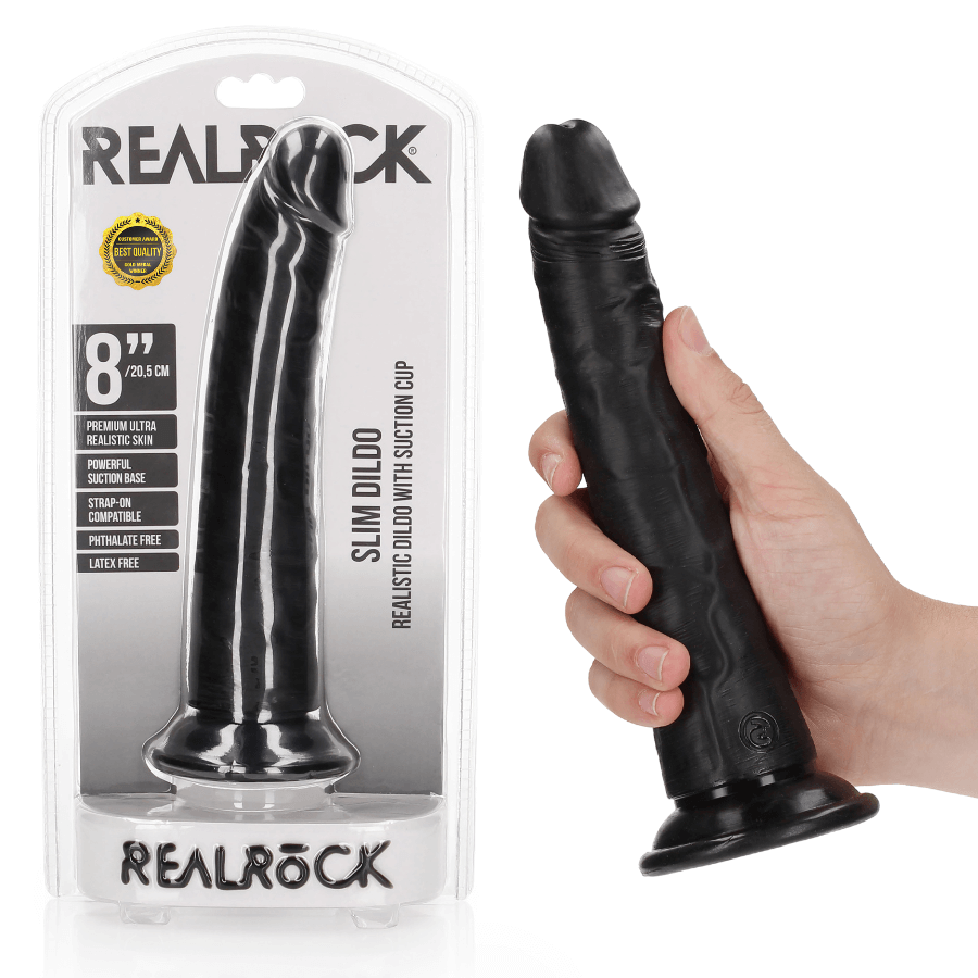 Dildo Slim Sem Test Culos Cm Preto My Sex Shop