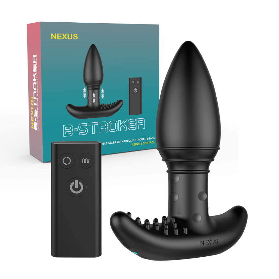 Plug Anal Vibratório Esferas Oscilantes e Comando Nexus B Stroker