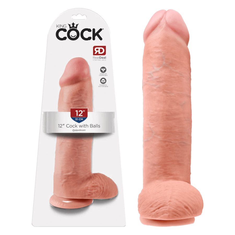 Dildo Testículos 12 King Cock 30 5cm Natural My Sex Shop