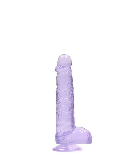 Dildo Realrock Crystal Clear Cm Roxo My Sex Shop