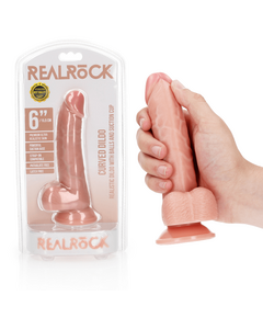 Dildo 6" RealRock 15,5 cm Pele Clara