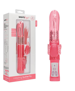 Vibrador Rabbit Rotating Butterfly by Shots Rosa