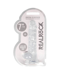 Dildo RealRock Crystal Clear 17 cm Transparente