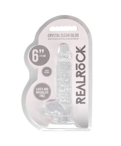 Dildo RealRock Crystal Clear 15 cm Transparente