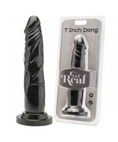 Dildo Get Real by ToyJoy 7 Inch Dong Preto 18x3,5cm