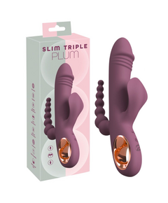 Vibrador Rabbit Slim Triple Plum