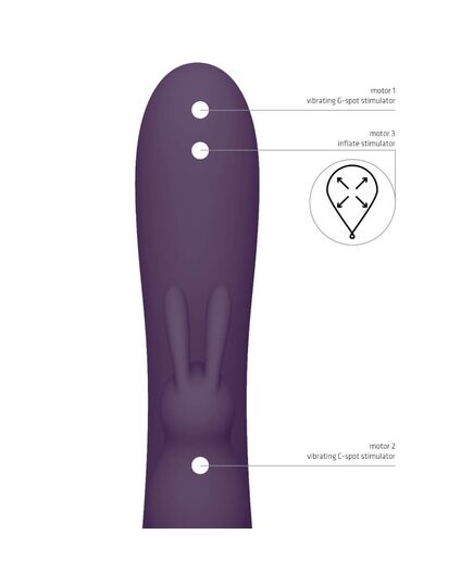 Vibrador Insuflável Vive Taka Roxo