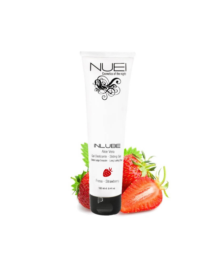 Lubrificante NUEI Inlube Com Aloe Vera Morango 100 ml.