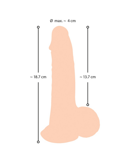 Dildo Nature Skin With Movable Skin 18.7 cm