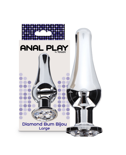 Plug Anal Metálico Diamond Bum Bijou Grande