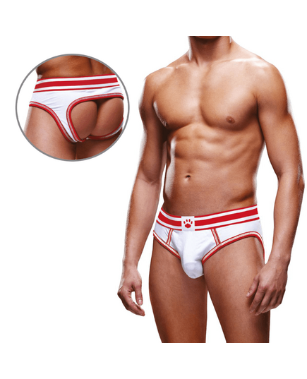 Jock Brief Prowler Branco/Vermelho - My Sex Shop