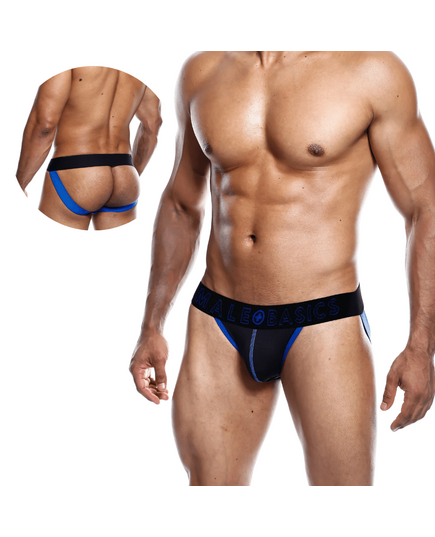 Jockstrap Neon Preto e Azul - My Sex Shop