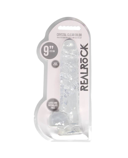 Dildo RealRock Crystal Clear 22 cm Transparente