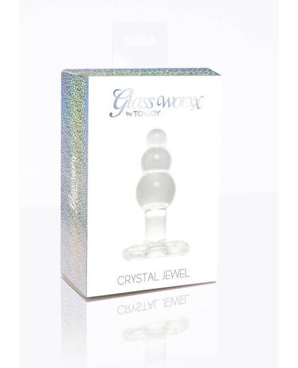 Plug Anal em Vidro Glass Worxx Crystal Jewel
