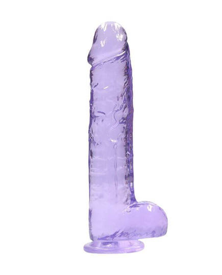 Dildo RealRock Crystal Clear 22 cm Roxo