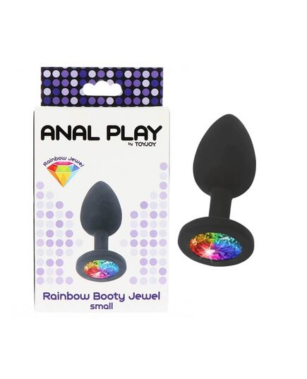 Plug Anal em Silicone Rainbow booty jewel Pequeno