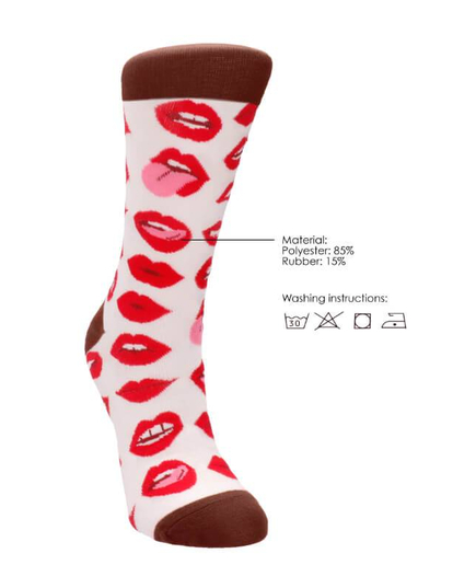 Meias Sexy Sock Lip Love