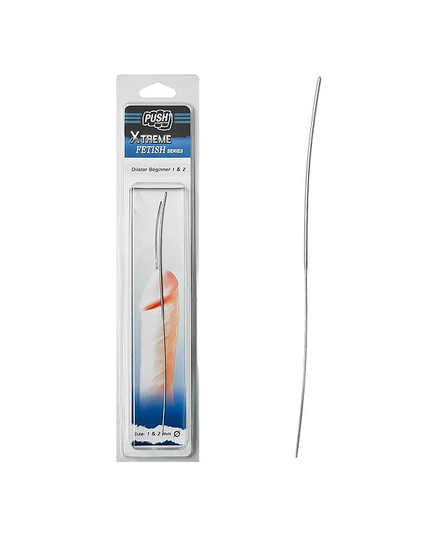 Sonda Peniana em Aço Inox Push Xtreme Fetish Dilator Beginner 1 & 2 mm