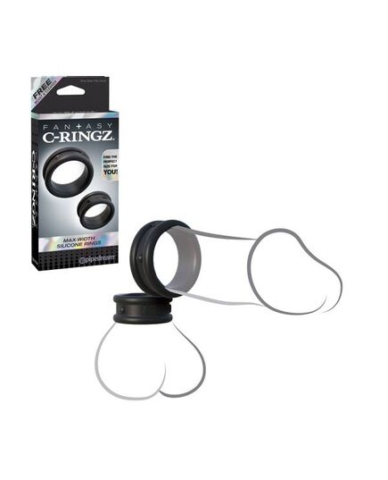 Fantasy C-Ringz Aneis Penianos Max-Width 2 un. Preto