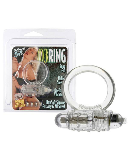 Anel Vibratório Ultra Soft Cock Ring Transparente