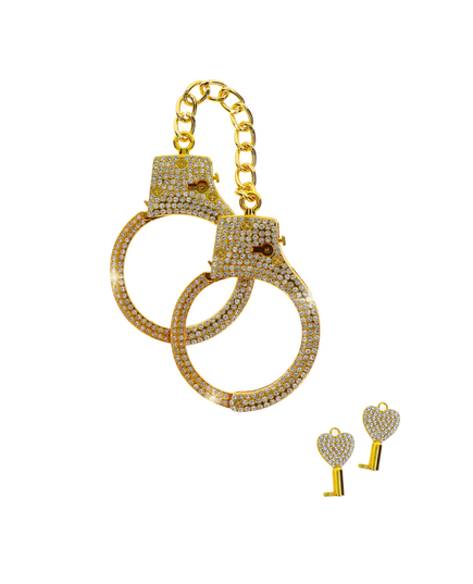 Algemas Diamond Wrist Cuffs Gold Taboom Bondage in Luxury