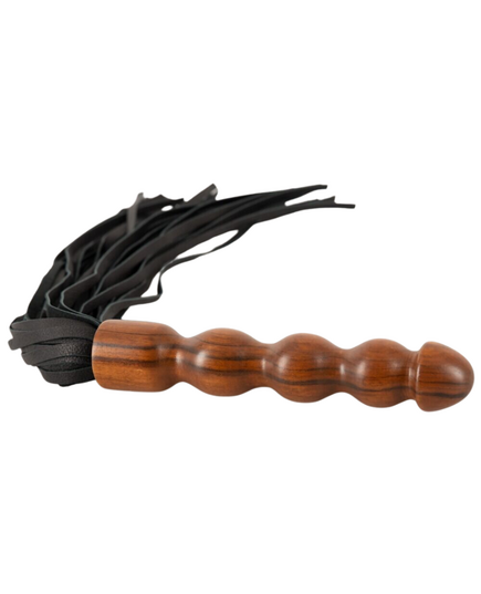 Chicote BDSM Leather Wood Flogger