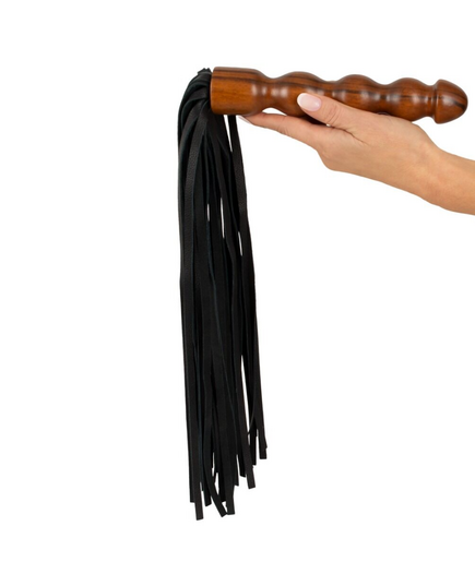 Chicote BDSM Leather Wood Flogger