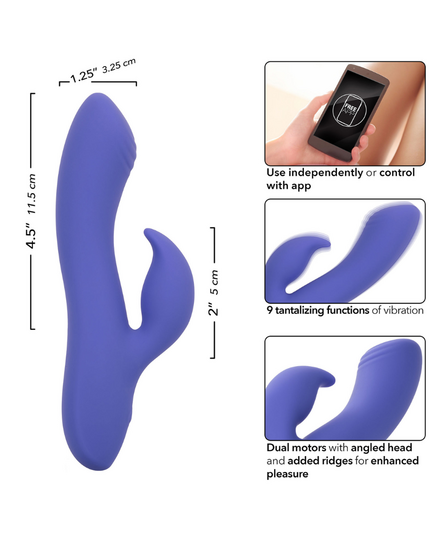 Vibrador Rabbit com app CalExotics Connect Dual Stimulator