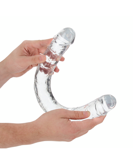 Dildo RealRock Crystal Clear Double Dong Transparente