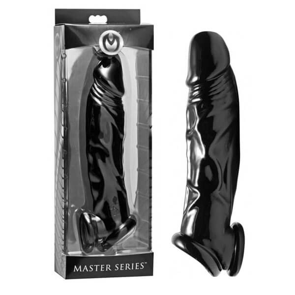 Extensão Masters Series Penis Sheath and Ball Stretcher Preta