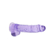 Dildo RealRock Crystal Clear 22 cm Roxo